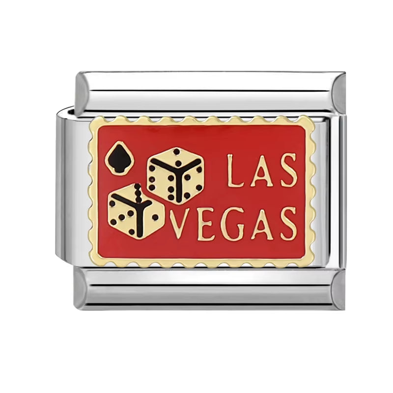 Grils Red Heart Cherry Bowknot Flower Eyes Kiss Italian Charm Links Stainless Steel Fit 9Mm Bracelet Jewelry DIY Making Gifts