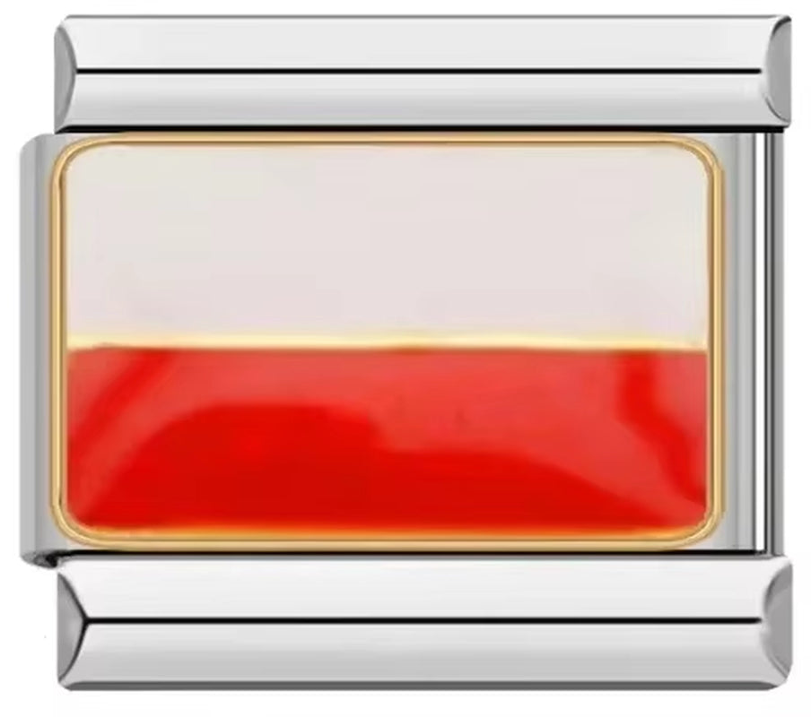 2025 Original Fashion World National Flag Italian Charm Fit 9Mm Bracelet Stainless Steel Jewelry Making