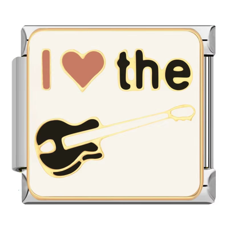 2024 Women'S I Love Dad Mum You Dog Italian Charms Links Beads Fit 9Mm Stainless Steel Bracelet Diyjewelry Gift ZH024