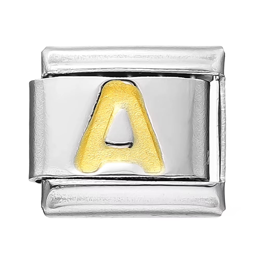 Create Stunning DIY Bracelets with Our 9mm Stainless Steel Module Charm Italian Links - A-Z 26 Letters for Personalized Jewelry Making