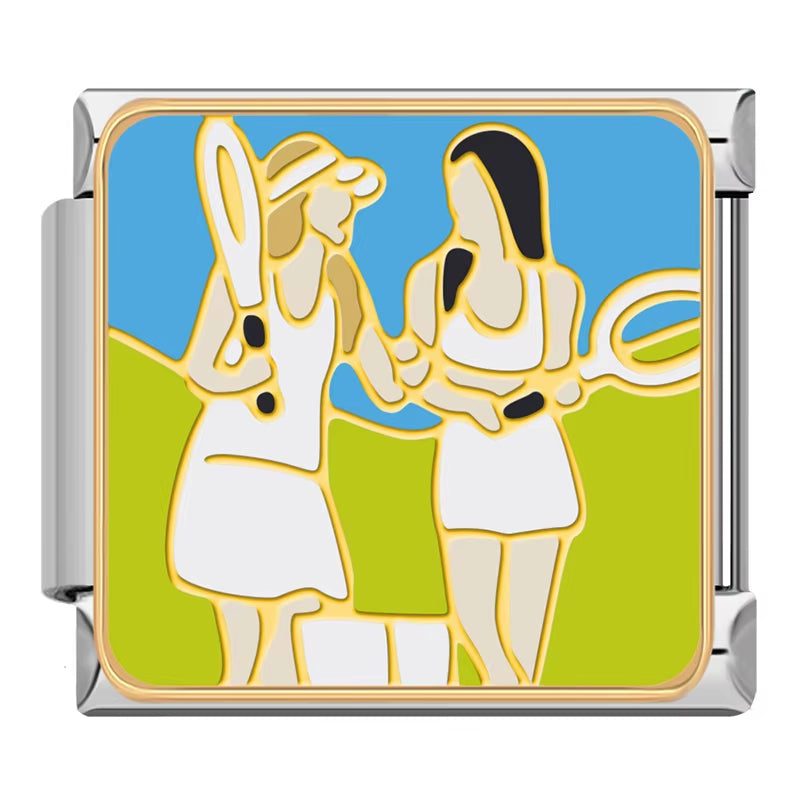 New Original Daisy Colour Best Friends Friendship Italian Charms Fit 9Mm Bracelet Stainless Steel Jewelry Making DJ512