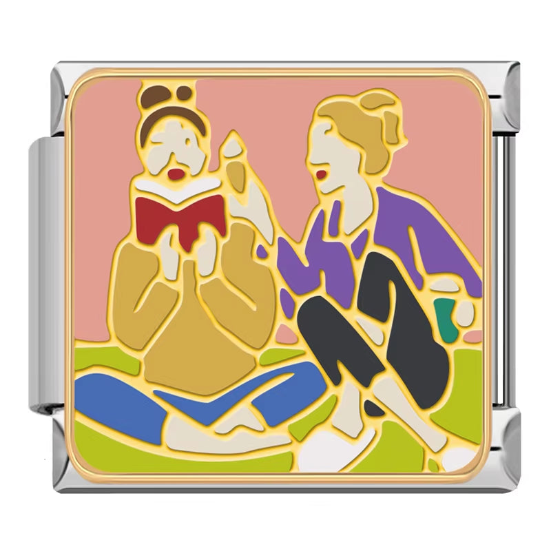 New Original Daisy Colour Best Friends Friendship Italian Charms Fit 9Mm Bracelet Stainless Steel Jewelry Making DJ512