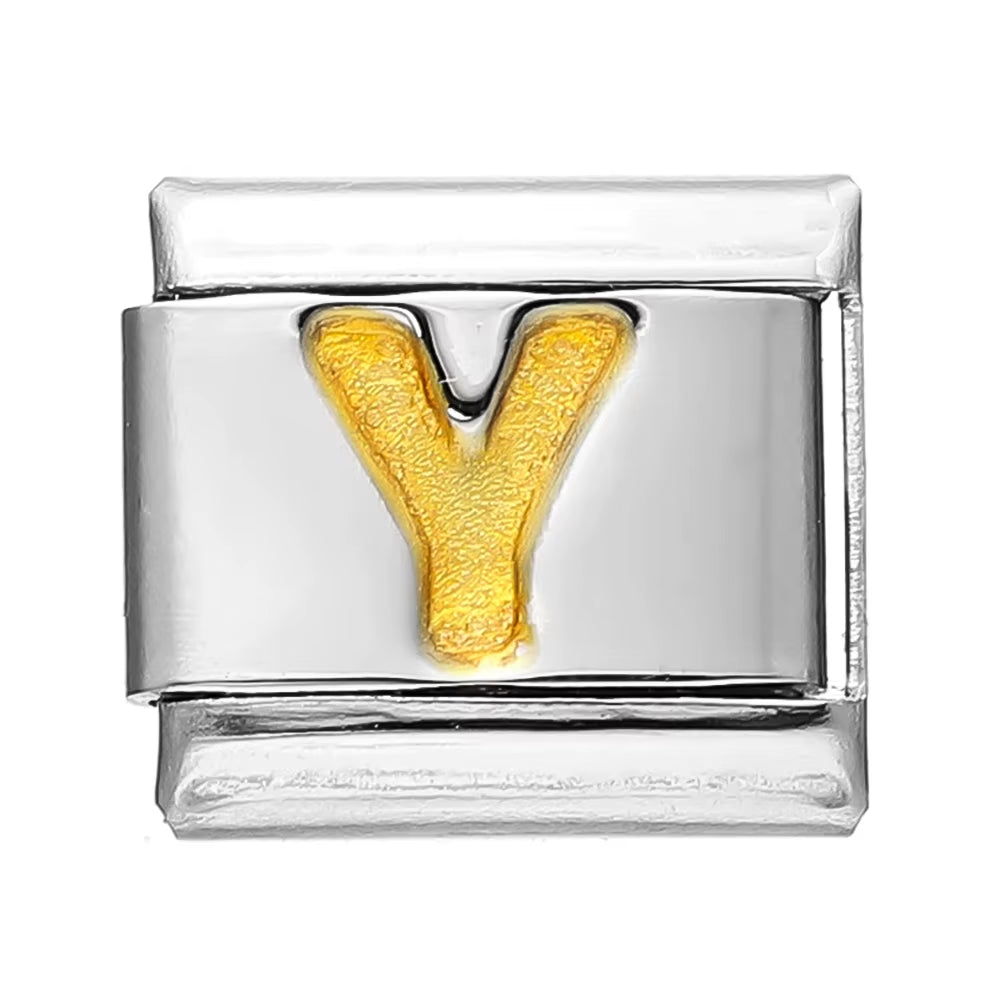 Create Stunning DIY Bracelets with Our 9mm Stainless Steel Module Charm Italian Links - A-Z 26 Letters for Personalized Jewelry Making