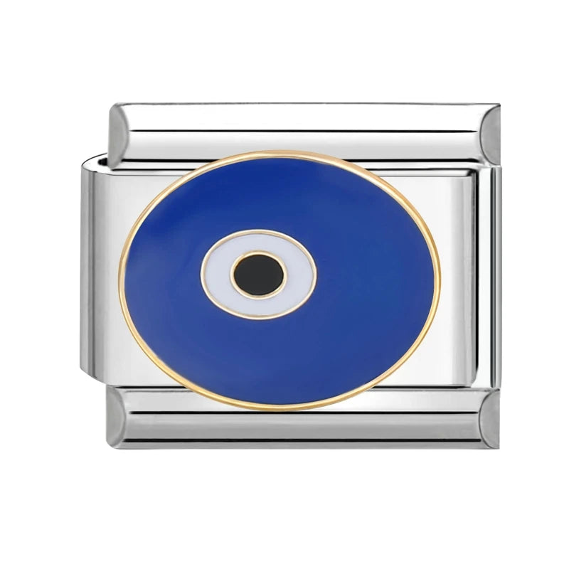 Blue Sea Waves Sun Moon Plane Seabed Star Butterfly Beads Fit 9Mm Italian Charm Links Bracelet Stainless Steel DIY Jewelry Gifts