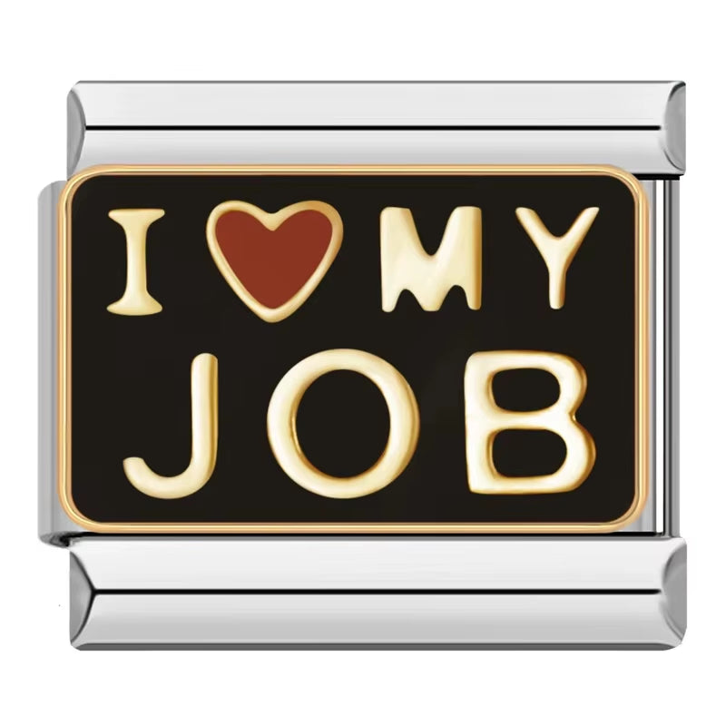 2024 Women'S I Love Dad Mum You Dog Italian Charms Links Beads Fit 9Mm Stainless Steel Bracelet Diyjewelry Gift ZH024