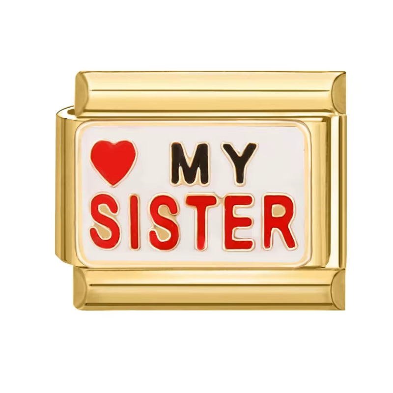 Pink Eyes Cherry Cute Cats Rabbit Gold Color Italian Charm Links Beads Fit 9Mm Stainless Steel Bracelet DIY Making