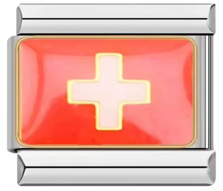 2025 Original Fashion World National Flag Italian Charm Fit 9Mm Bracelet Stainless Steel Jewelry Making