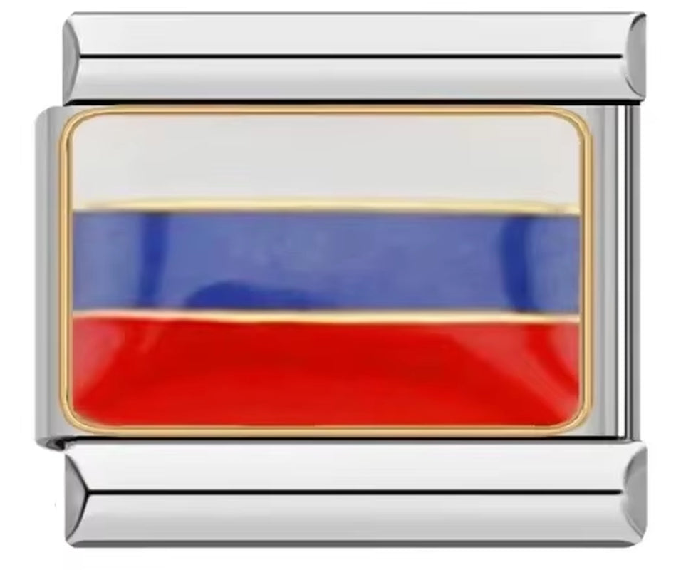 2025 Original Fashion World National Flag Italian Charm Fit 9Mm Bracelet Stainless Steel Jewelry Making