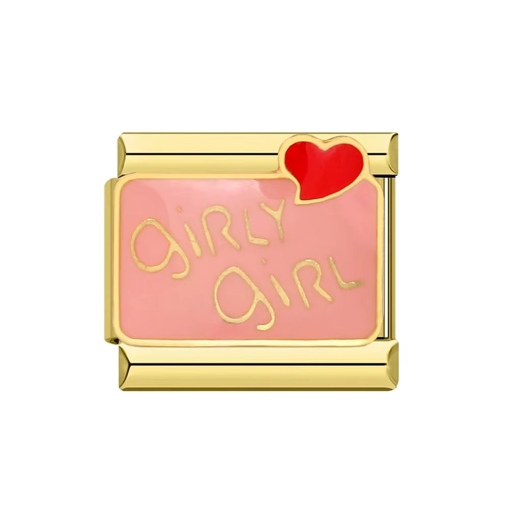 Gold Color Cat Giraffe Star Butterfly Phone Italian Charms Links Fit 9Mm Stainless Steel Bracelet Making DIY Jewelry