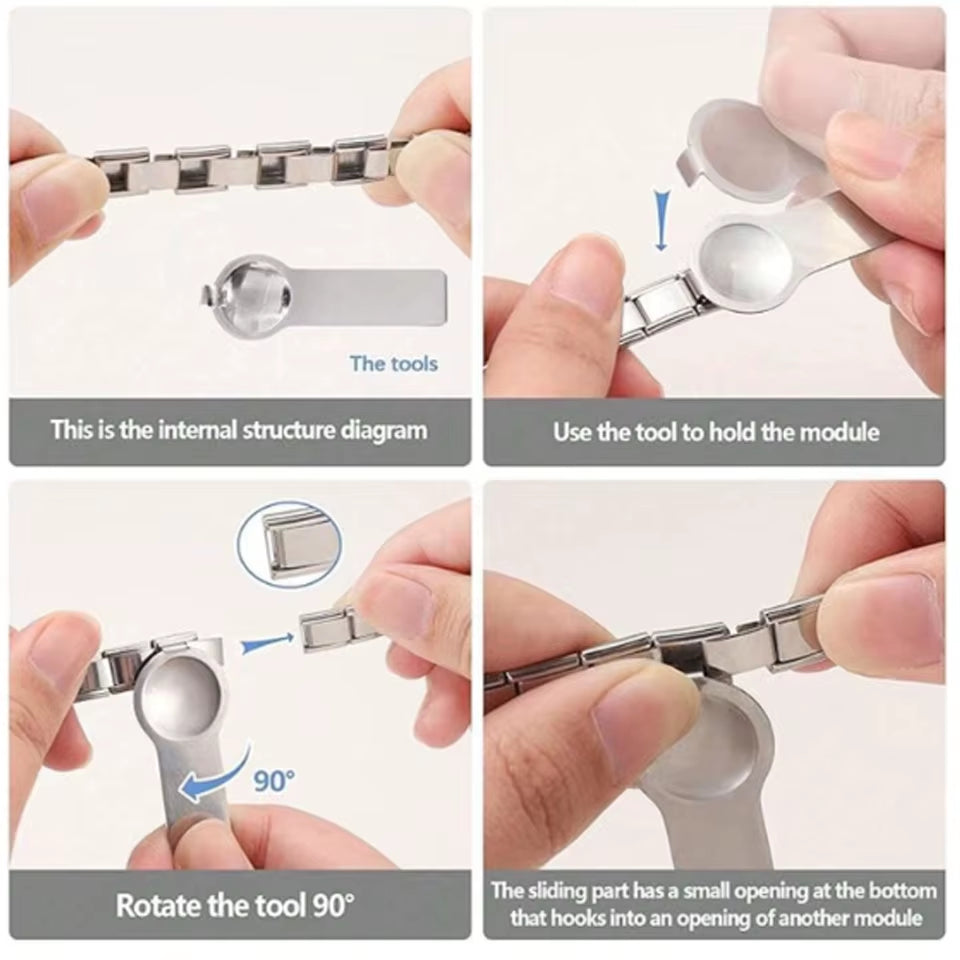 Stainless Steel Italian Charm Bracelet Opening Tools Jewelry DIY Making