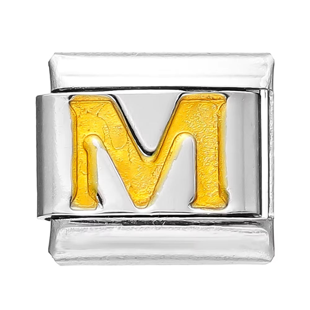 Create Stunning DIY Bracelets with Our 9mm Stainless Steel Module Charm Italian Links - A-Z 26 Letters for Personalized Jewelry Making