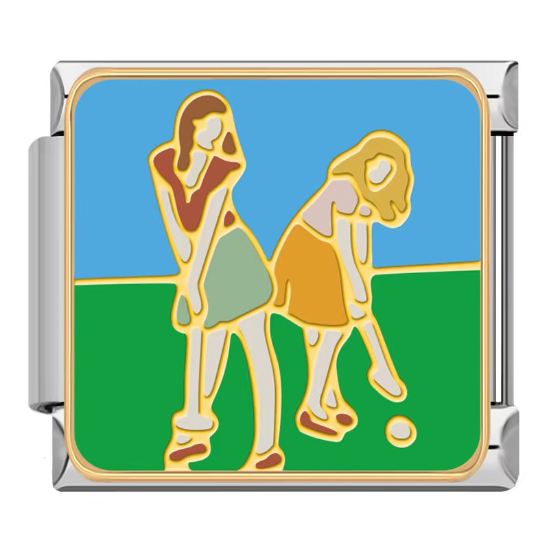 New Original Daisy Colour Best Friends Friendship Italian Charms Fit 9Mm Bracelet Stainless Steel Jewelry Making DJ512