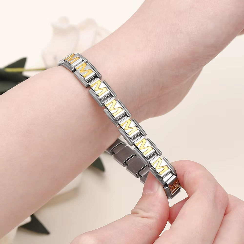 Create Stunning DIY Bracelets with Our 9mm Stainless Steel Module Charm Italian Links - A-Z 26 Letters for Personalized Jewelry Making