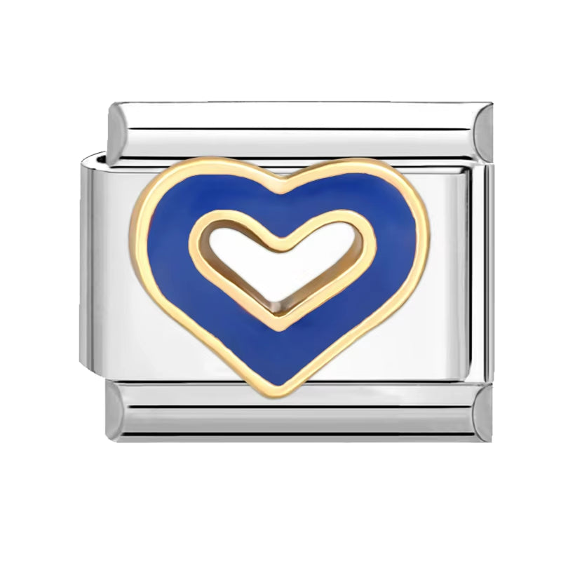 Blue Sea Waves Sun Moon Plane Seabed Star Butterfly Beads Fit 9Mm Italian Charm Links Bracelet Stainless Steel DIY Jewelry Gifts