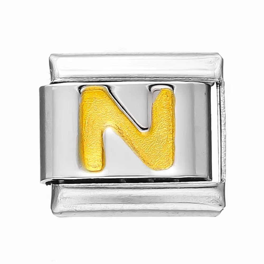 Create Stunning DIY Bracelets with Our 9mm Stainless Steel Module Charm Italian Links - A-Z 26 Letters for Personalized Jewelry Making