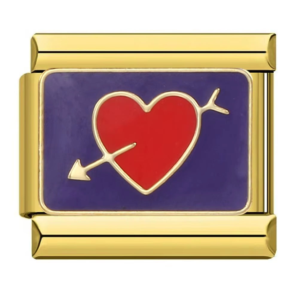 Gold Color Cat Giraffe Star Butterfly Phone Italian Charms Links Fit 9Mm Stainless Steel Bracelet Making DIY Jewelry