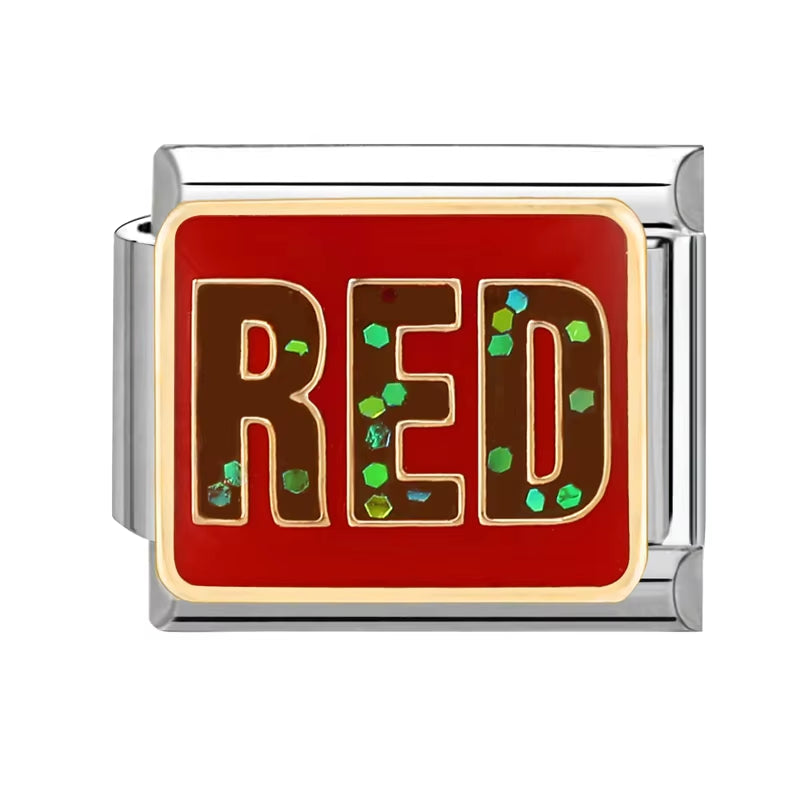 Grils Red Heart Cherry Bowknot Flower Eyes Kiss Italian Charm Links Stainless Steel Fit 9Mm Bracelet Jewelry DIY Making Gifts