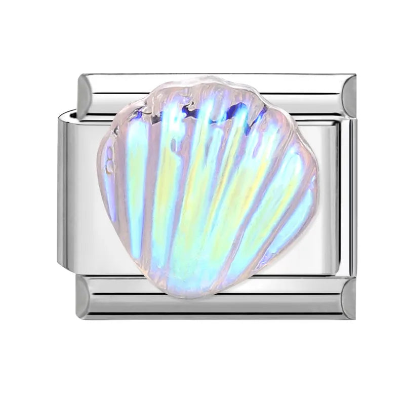 Charm Bracelet Shine Starfish Sea Shell Star Rhinestone Fit 9Mm Italian Link Bracelet Stainless Steel Jewellery DIY Making Gifts