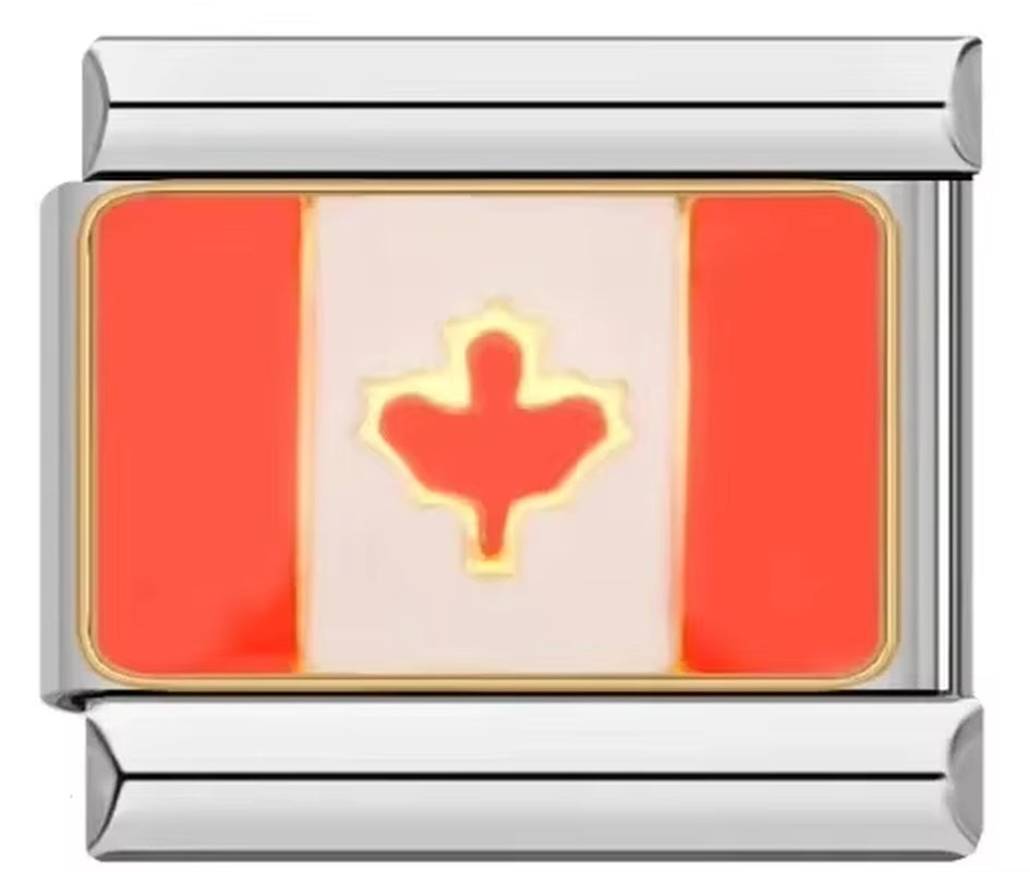 2025 Original Fashion World National Flag Italian Charm Fit 9Mm Bracelet Stainless Steel Jewelry Making