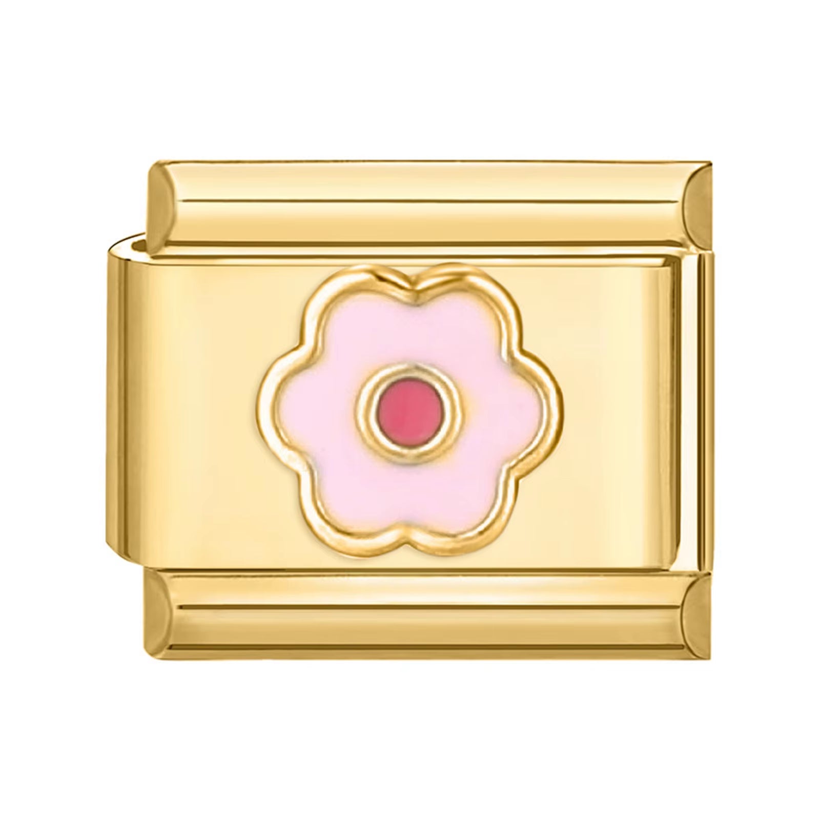 Pink Eyes Cherry Cute Cats Rabbit Gold Color Italian Charm Links Beads Fit 9Mm Stainless Steel Bracelet DIY Making