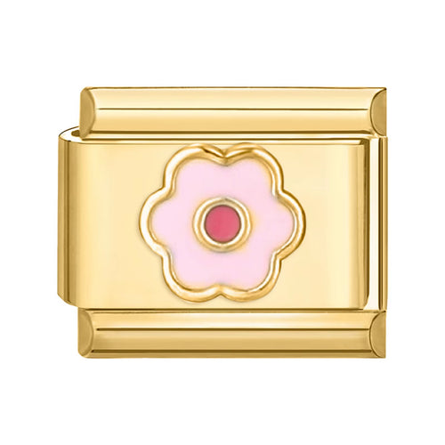 Pink Eyes Cherry Cute Cats Rabbit Gold Color Italian Charm Links Beads Fit 9Mm Stainless Steel Bracelet DIY Making