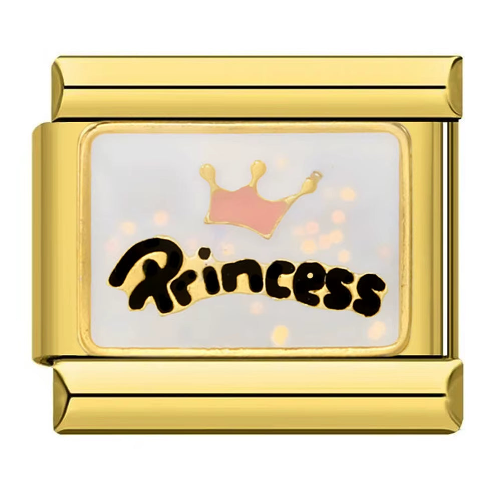 Gold Color Cat Giraffe Star Butterfly Phone Italian Charms Links Fit 9Mm Stainless Steel Bracelet Making DIY Jewelry